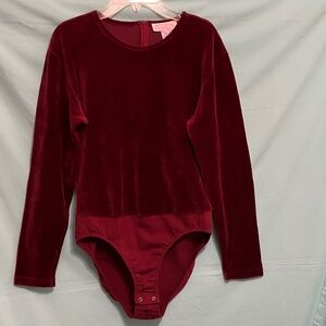 Velvet Burgundy Bodysuit.